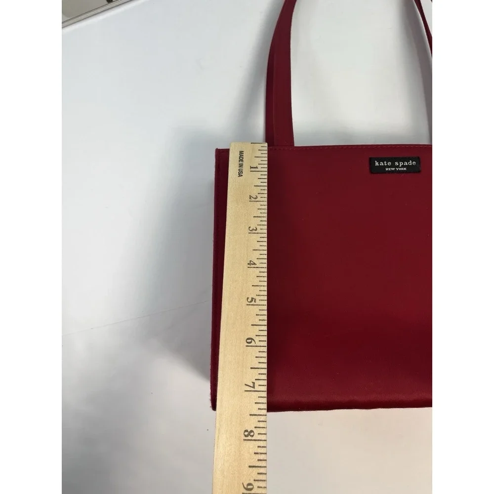 Vintage KATE SPADE Red Satin Shoulder Bag Handbag
